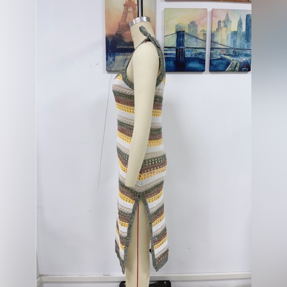 ✨NXH Split Dress Tie Shoulder Dress Cover Up Size L - Picture 2 of 13